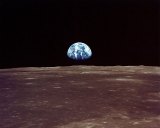 This iconic photo, Earthrise, shows our home planet viewed from lunar orbit prior to landing. Image: NASA.